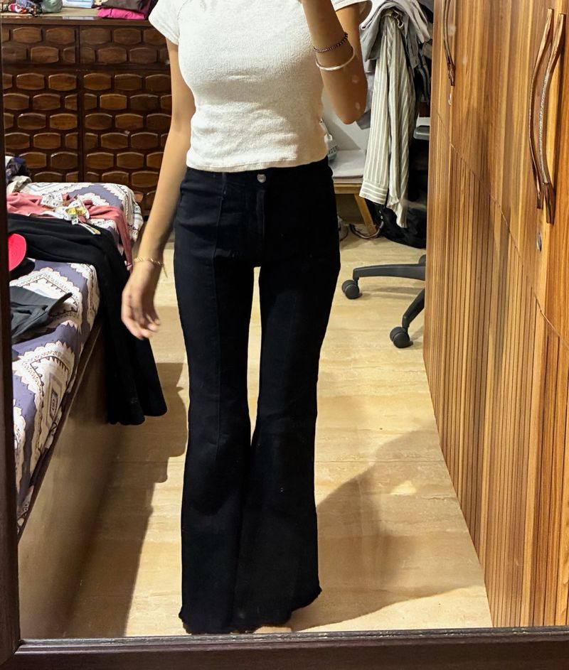 Black Flared Jeans