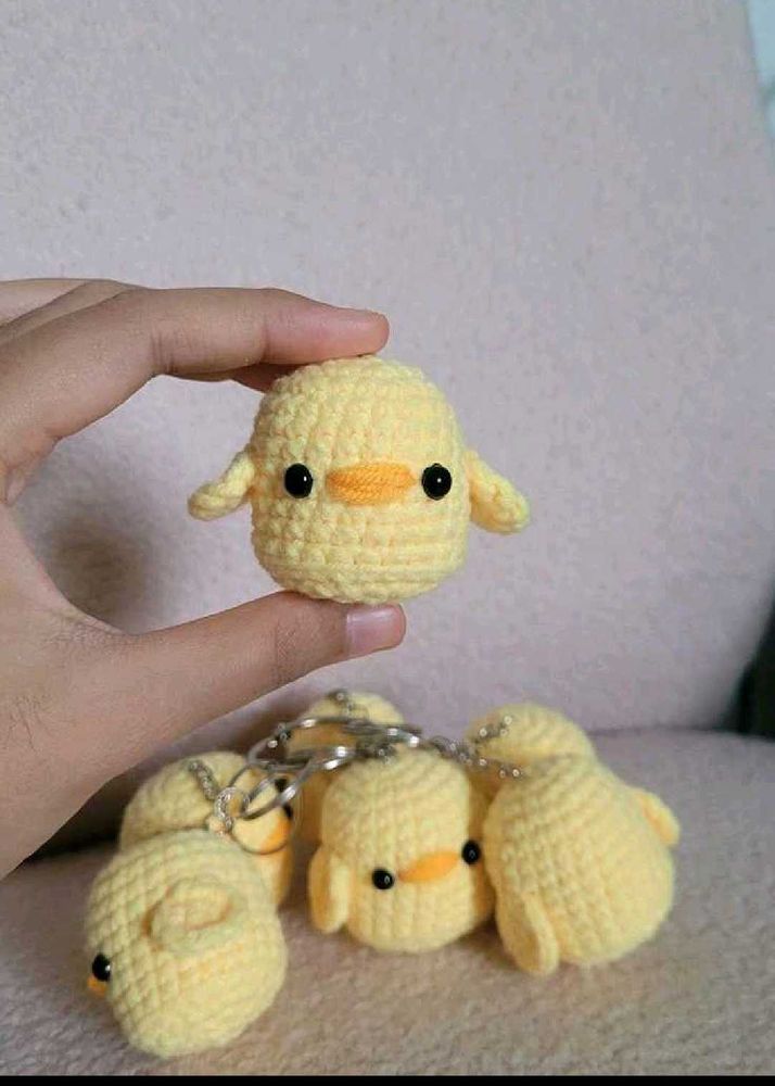 Chrochet Chick Keychain