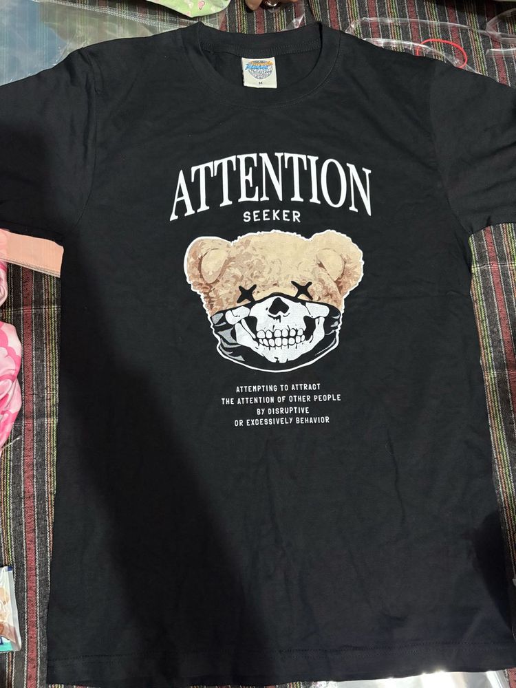 Black Graphic Print Tee