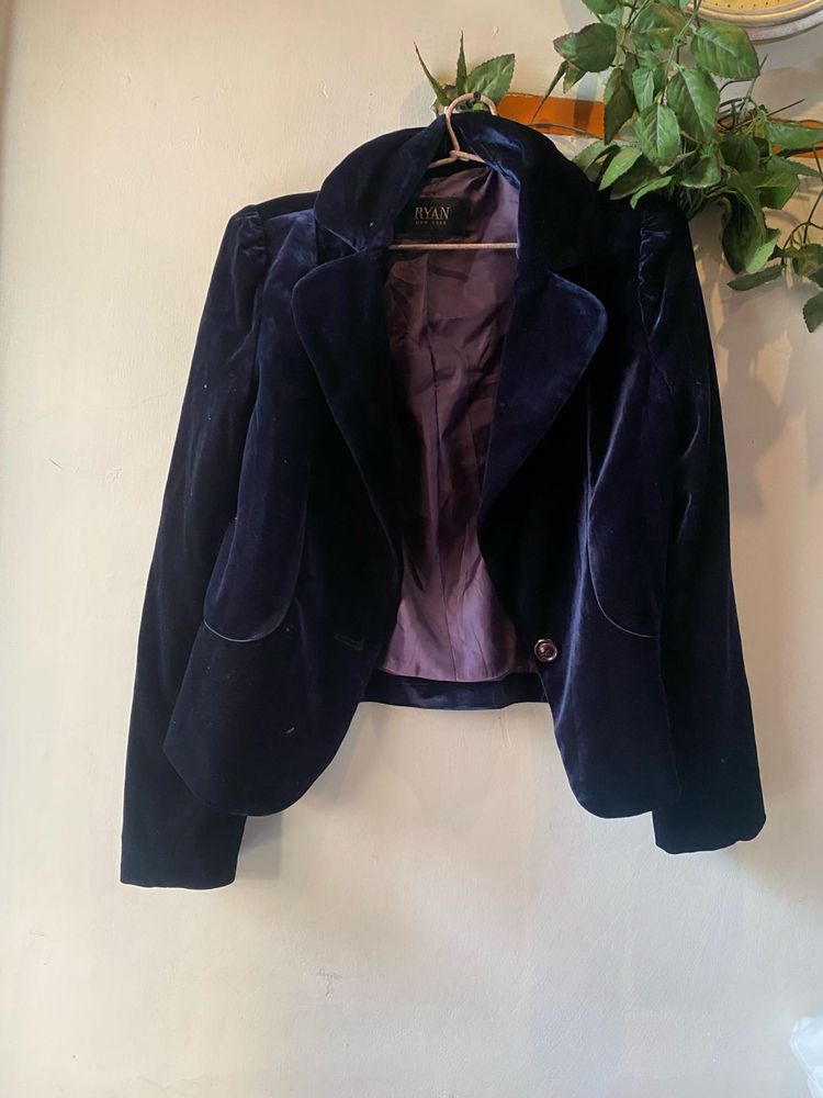Ryan Velvet Cropped Jacket