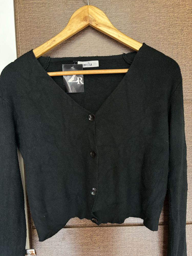 BLACK FULL SLEEVE TOP (ZARA)