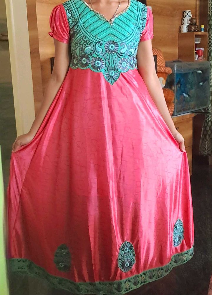 Coral &amp; Turquoise Dress