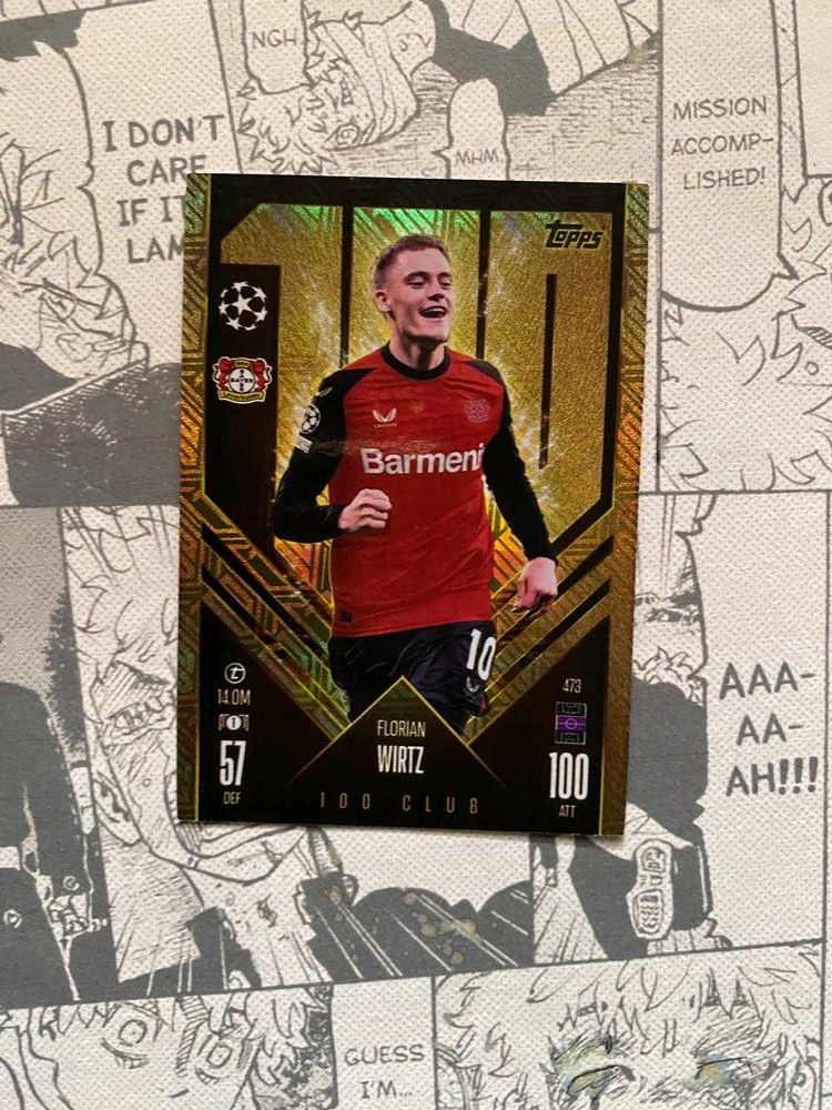 Topps Match Attax Florian writz 100 Club Card
