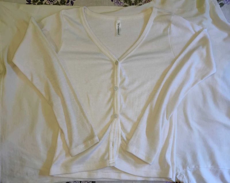 White Button-Down Top
