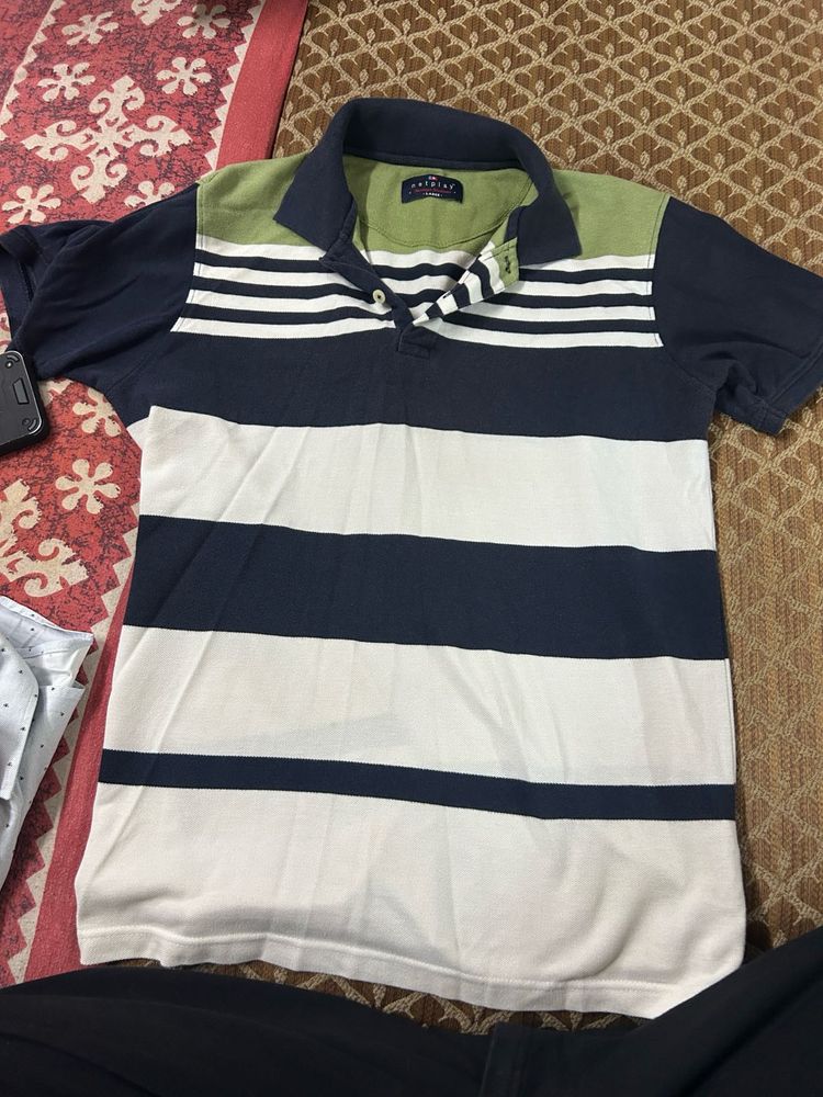 Striped Polo T-Shirt
