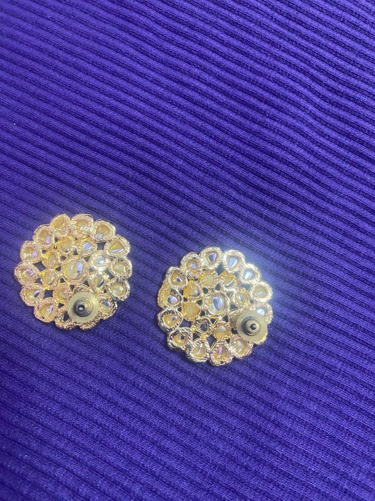 Golden Floral Earrings