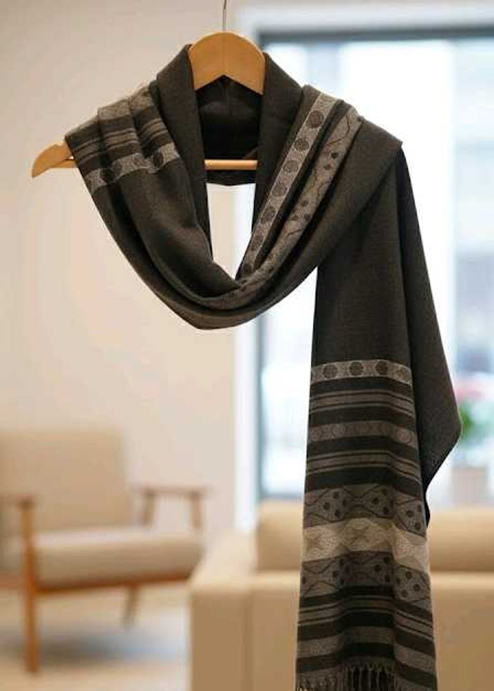Black Striped Scarf