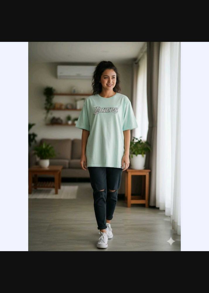 Lakers Graphic Tee - Pastel Green