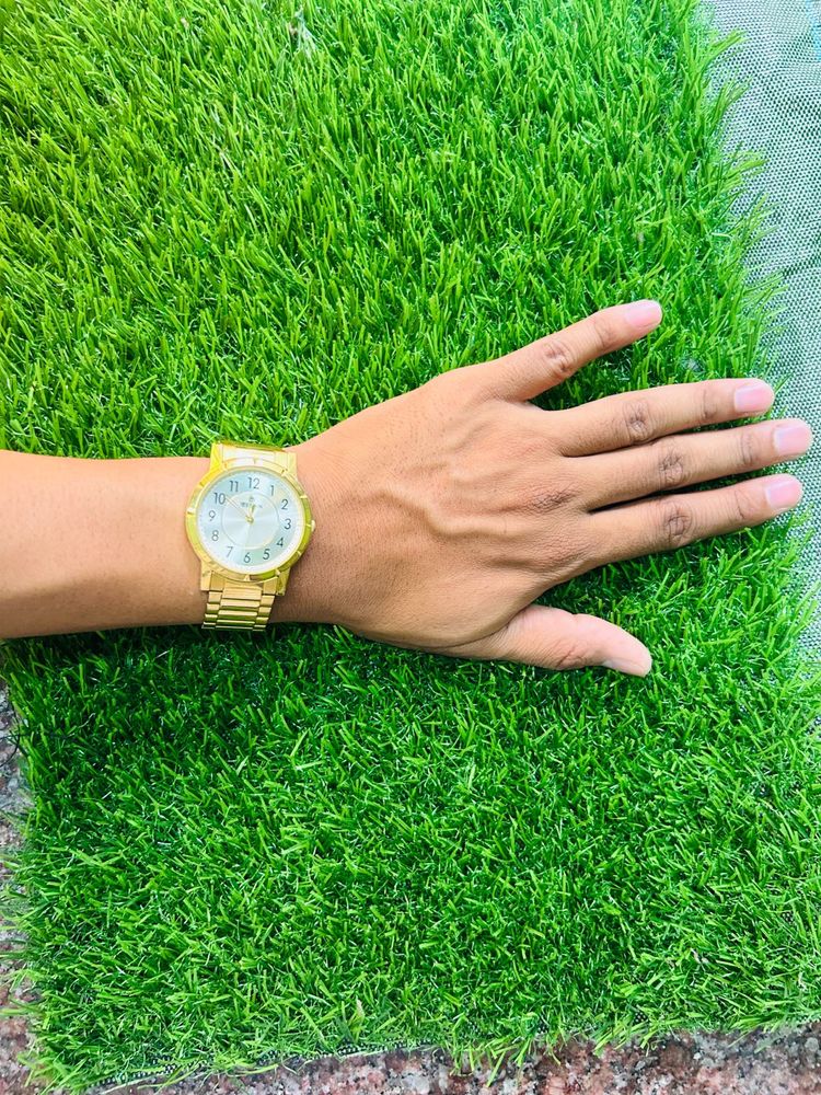 Titan Gold-Tone Classic Watch