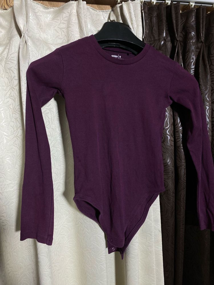 Burgundy Long Sleeve Bodysuit