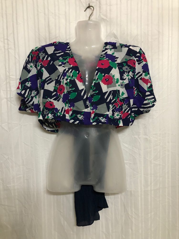 Sanhwan Multi Colour Crop Top