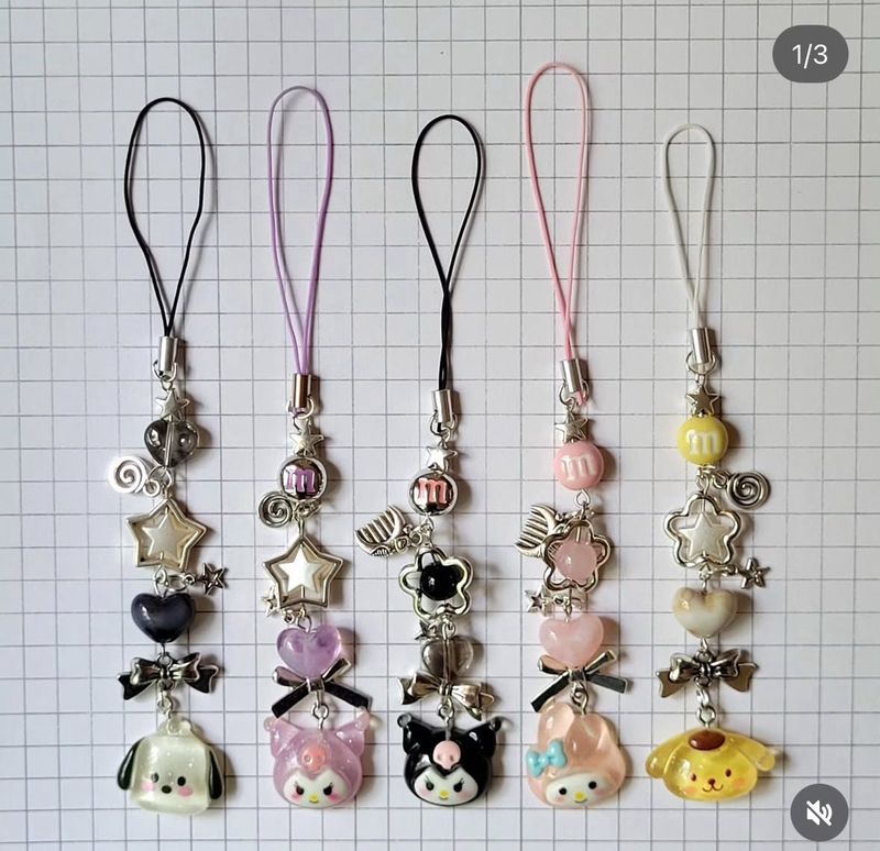 kuromi phone charm
