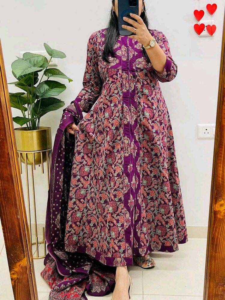 Anarkali Kurti with Bottom and Dupatta