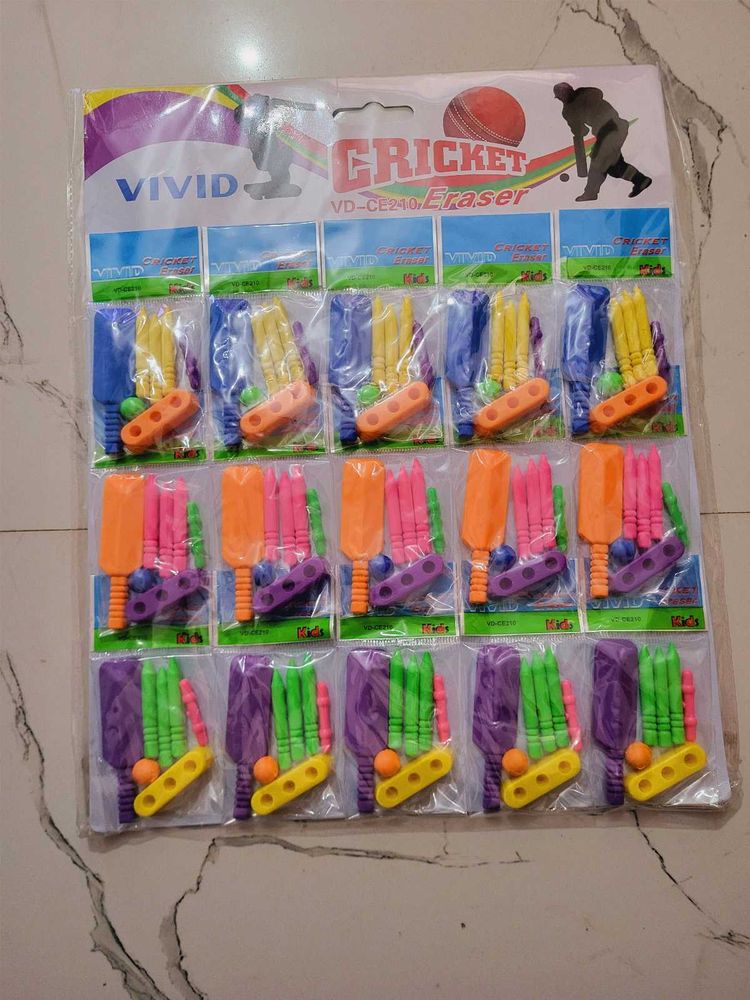 Eraser Of Cricket Set