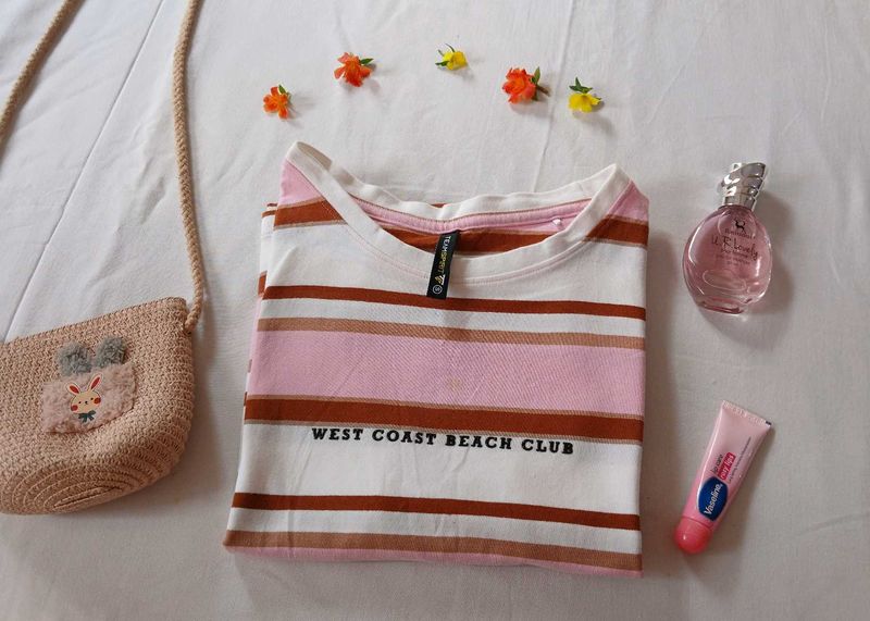 Striped Tee - West Coast Vibes