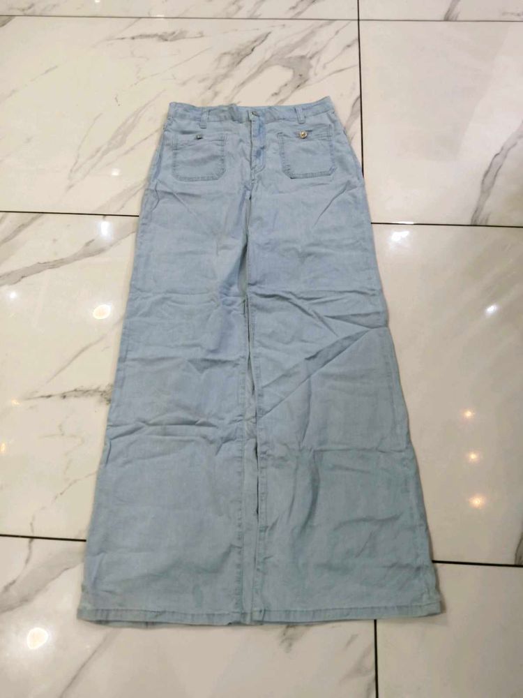 Light Wash Wide Leg Jeans