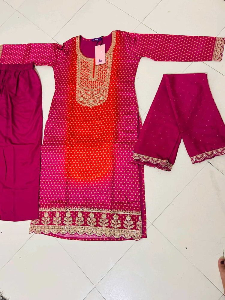 Libas Elegant Pink Kurta Set