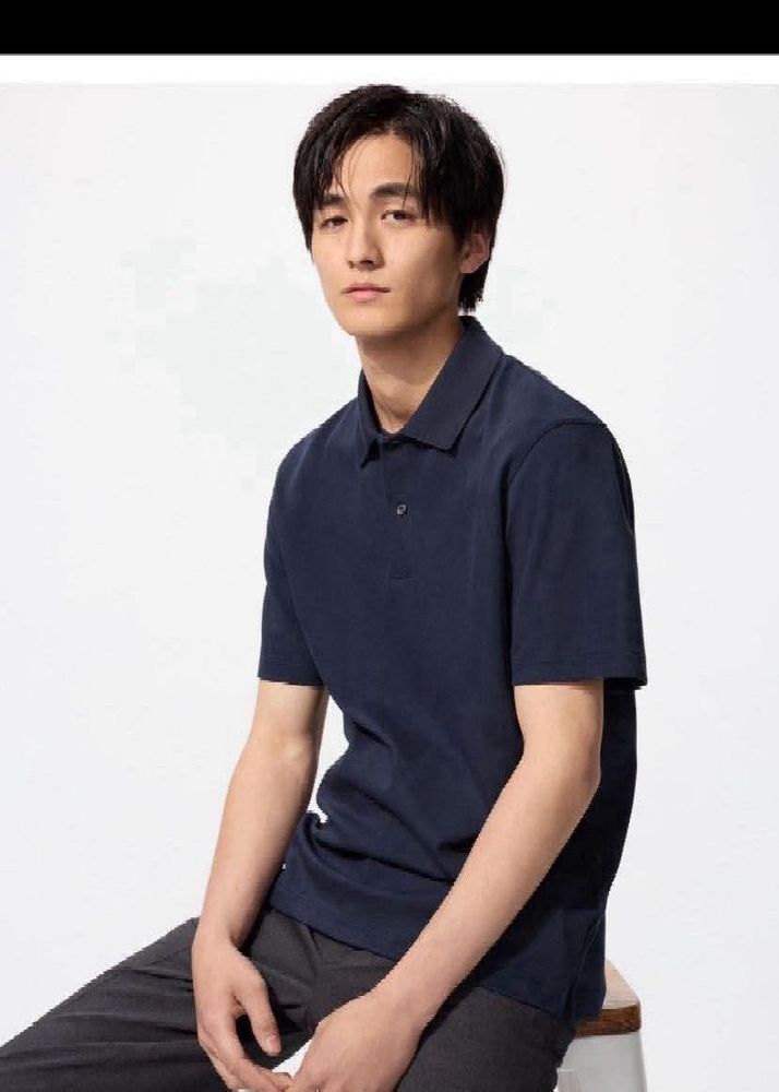UNIQLO AIRism Cotton Pique Polo Shirt