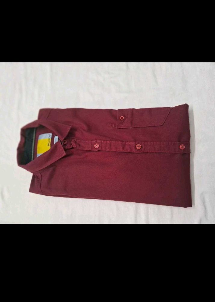 Maroon Casual Shirt