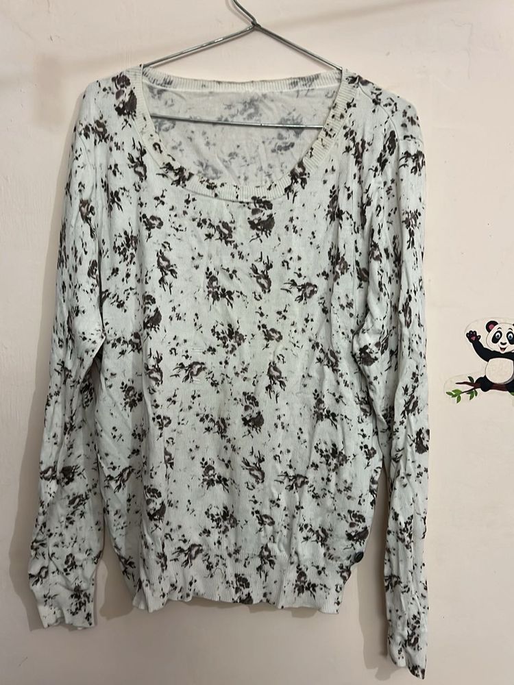Floral Print Sweater