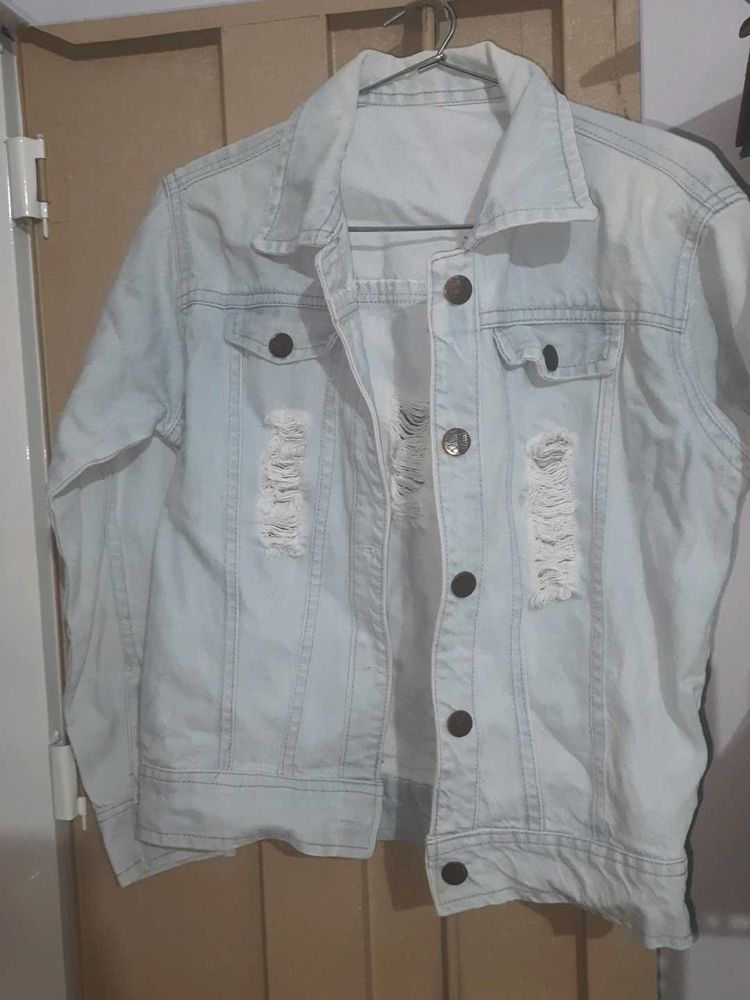 Y2k Ribbed Denim Jacket