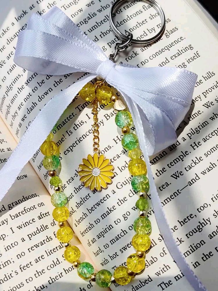 Sunflower Charm Keychain