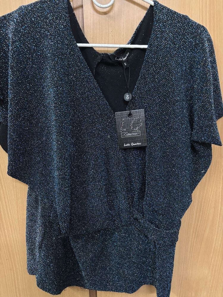 Latin Quarters Stylist Blue Party Wear Top