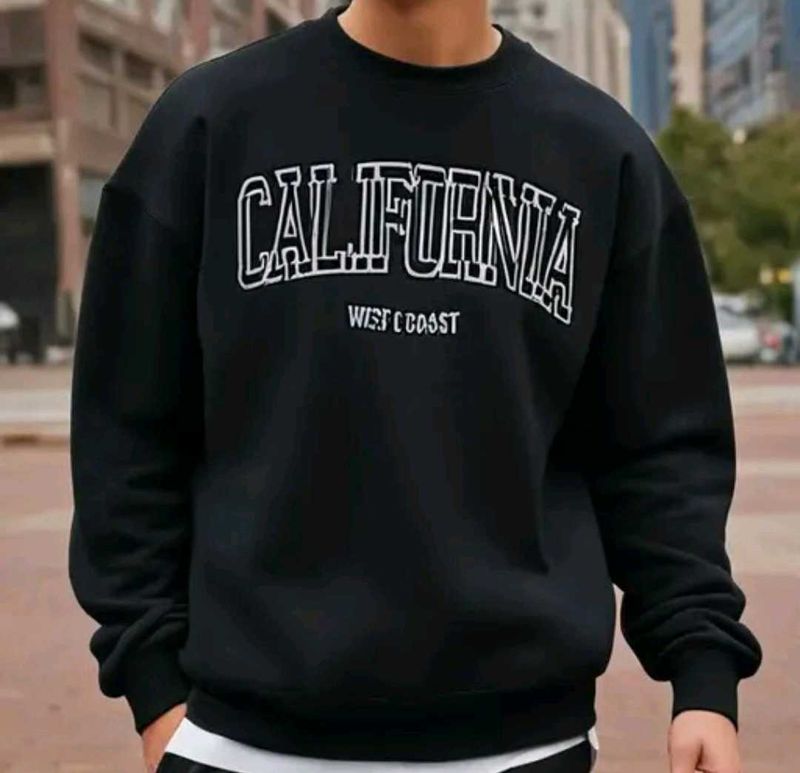 California West Coast Black Sweatshirt Mens Wear