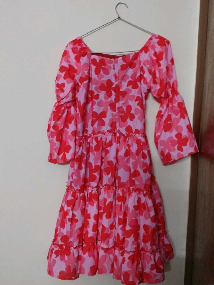 Floral Print Tiered Dress