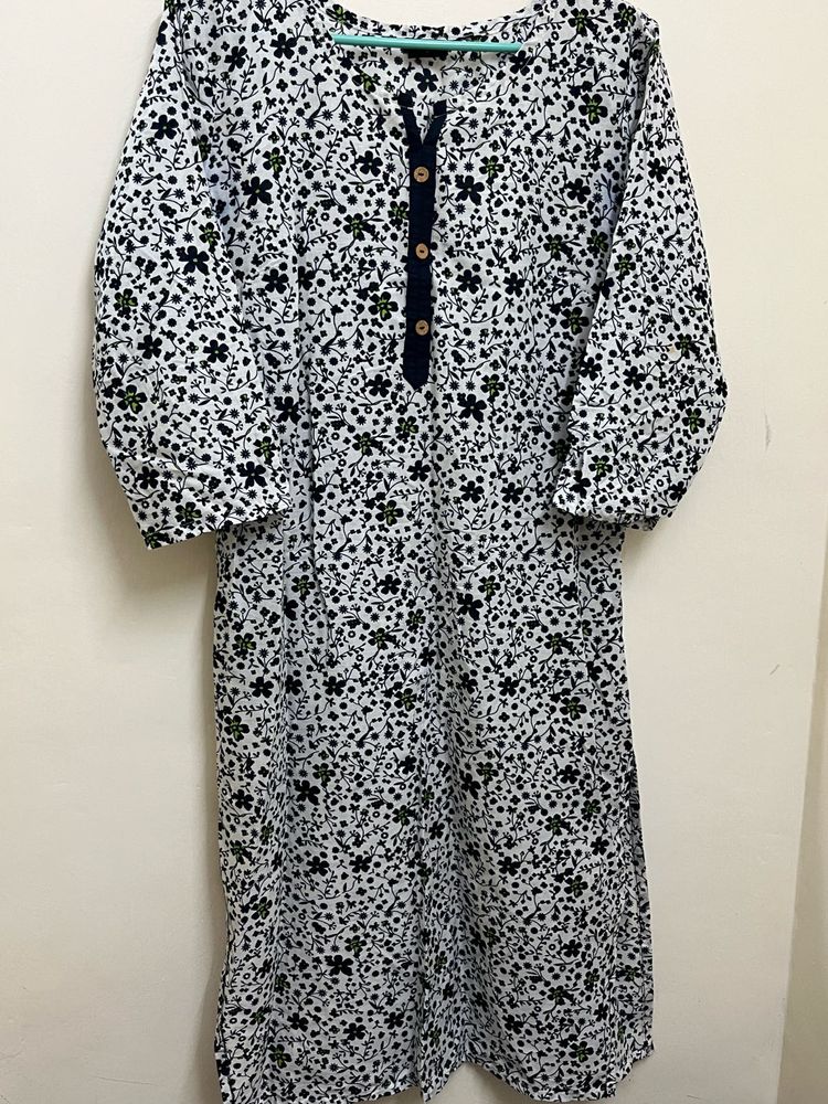Floral Print Kurta
