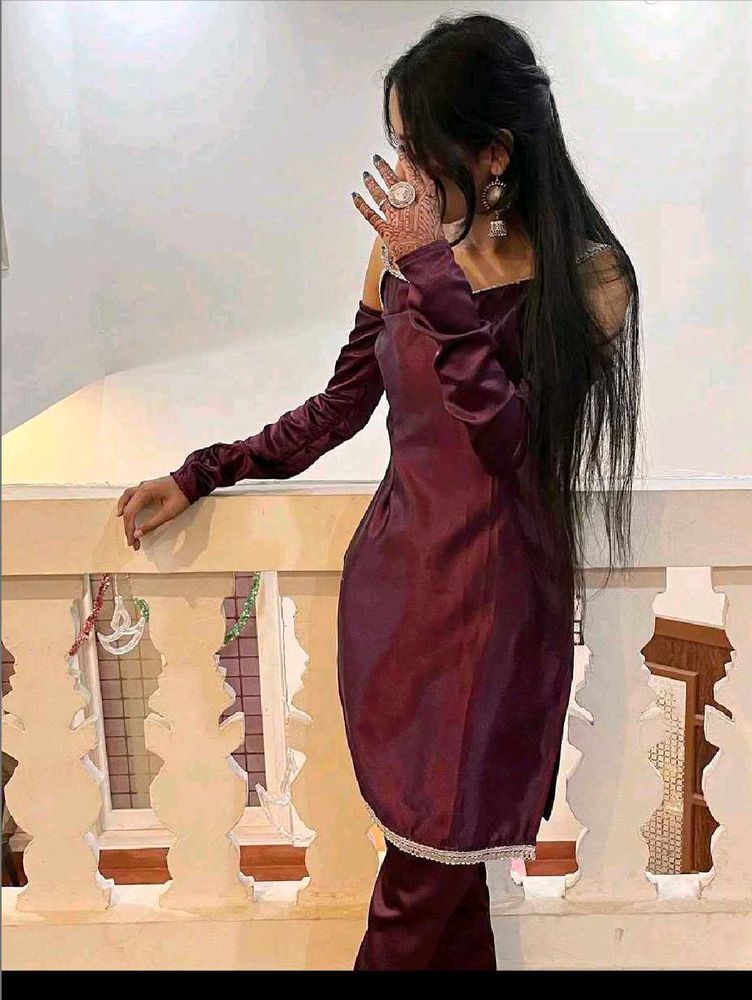 Elegant Maroon Kurta Set