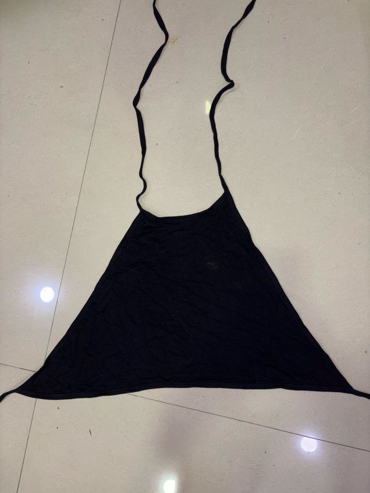 Black Backless Top
