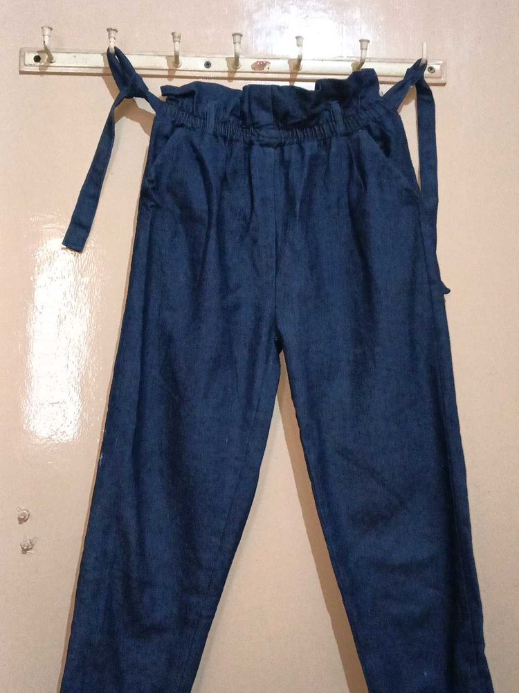 Stylish Blue Wide Leg Pants