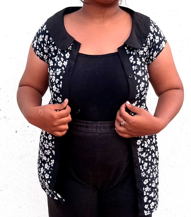 Floral Button-Down Top |XL