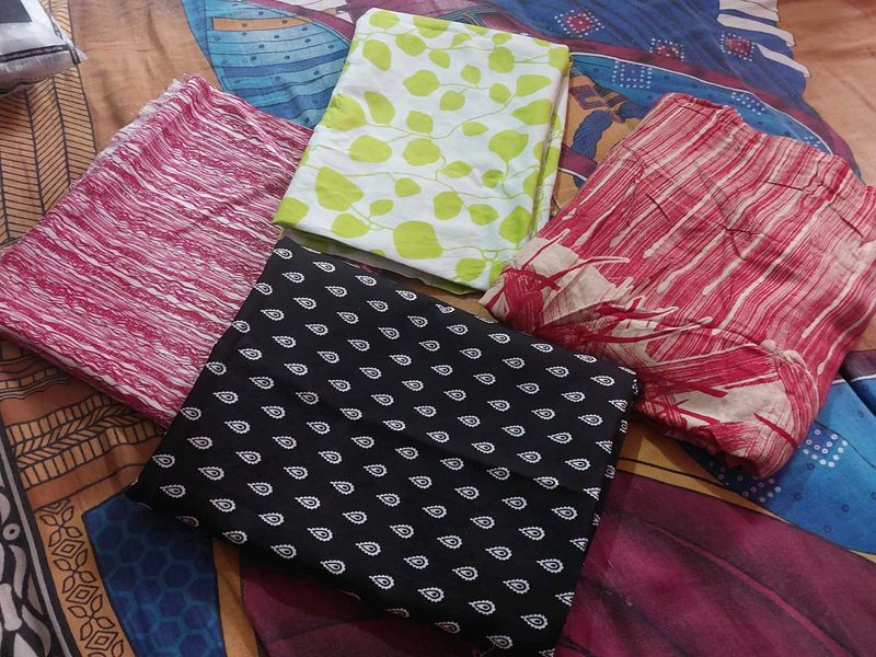 Cotton Fabric Pack Of 4