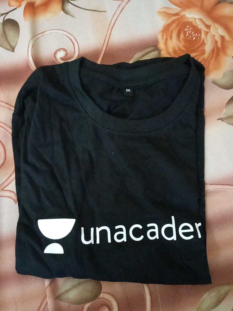 Unacademy Black Printed T-Shirt