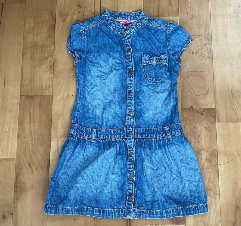 Girls Blue Fit &amp; Flare Dress