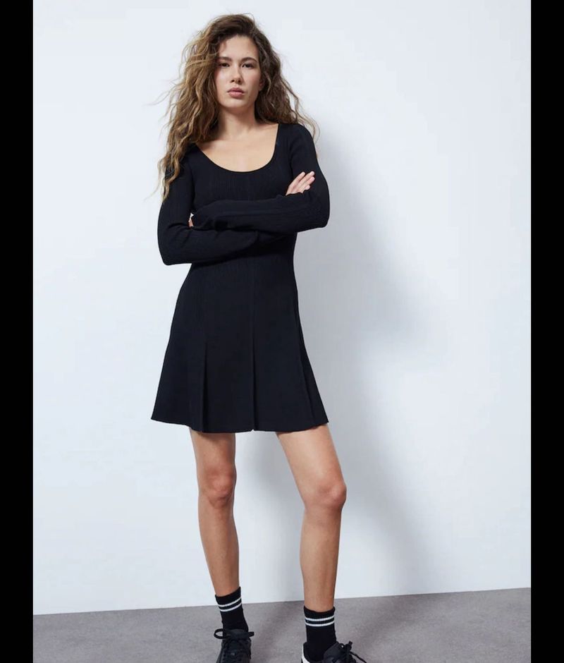 H&amp;M Black Mini Dress - Size S