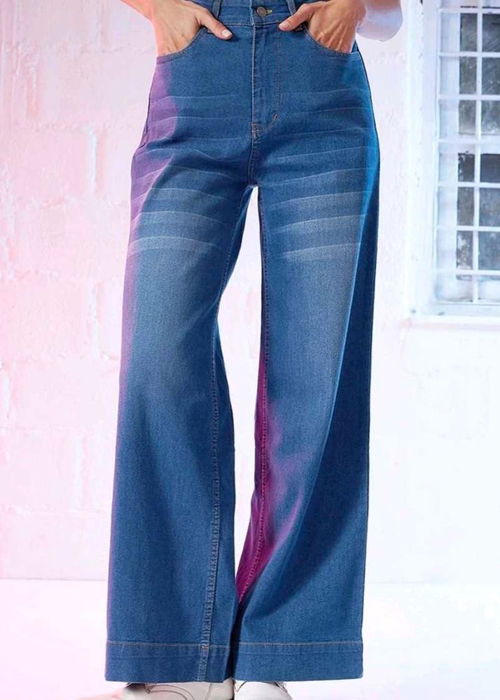 Wide Leg Denim Jeans
