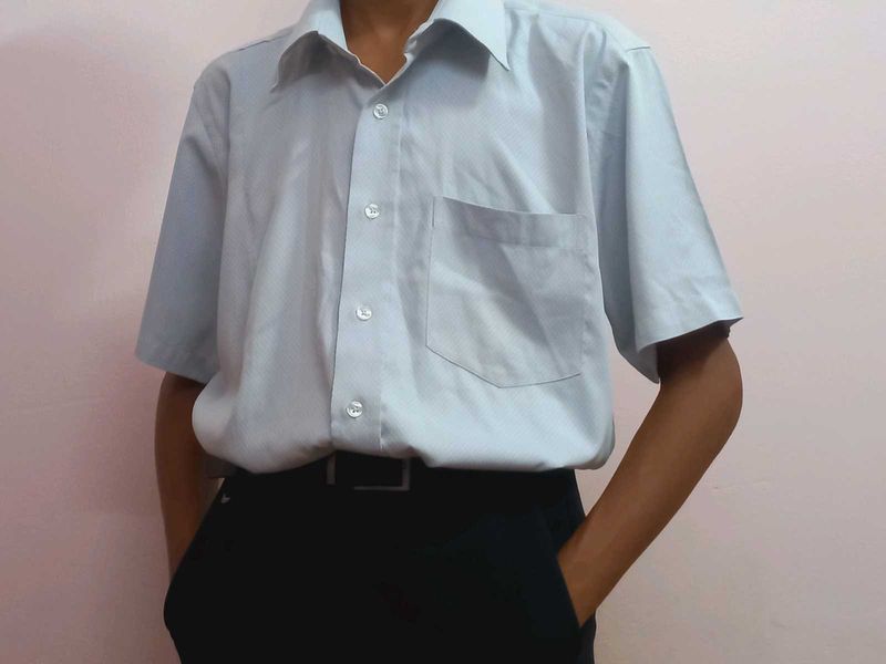 Men’s Formal Half Sleeve Shirt – Light Blue