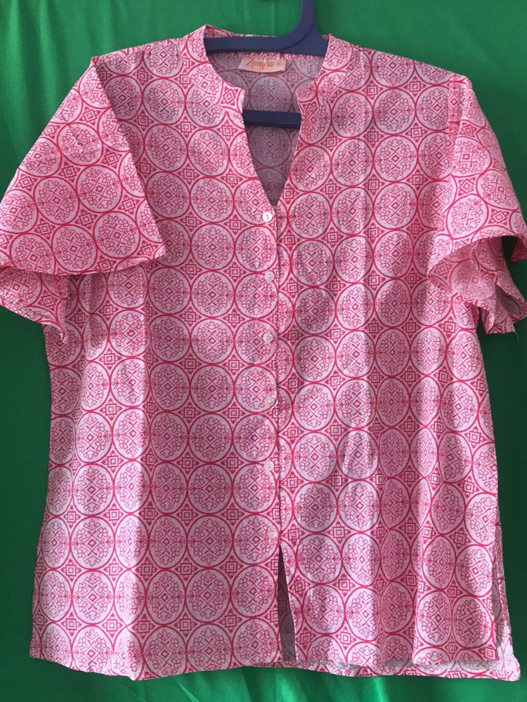 Unique Pattern Shirt Type Top