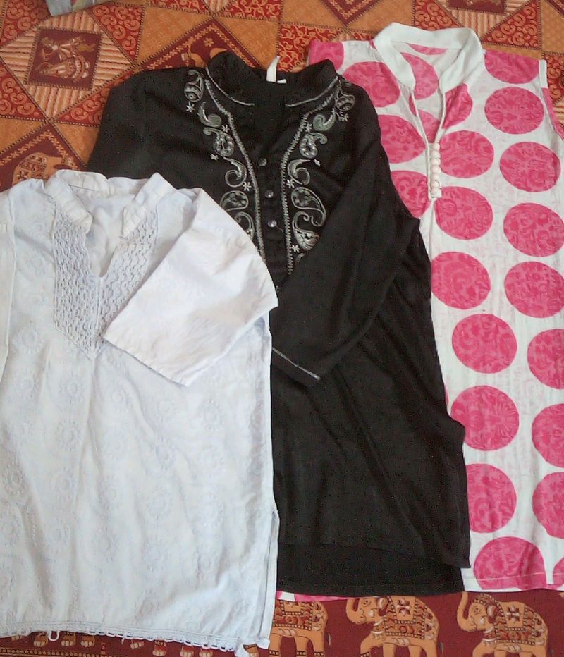 3 Kurta For Girls (S Or M)