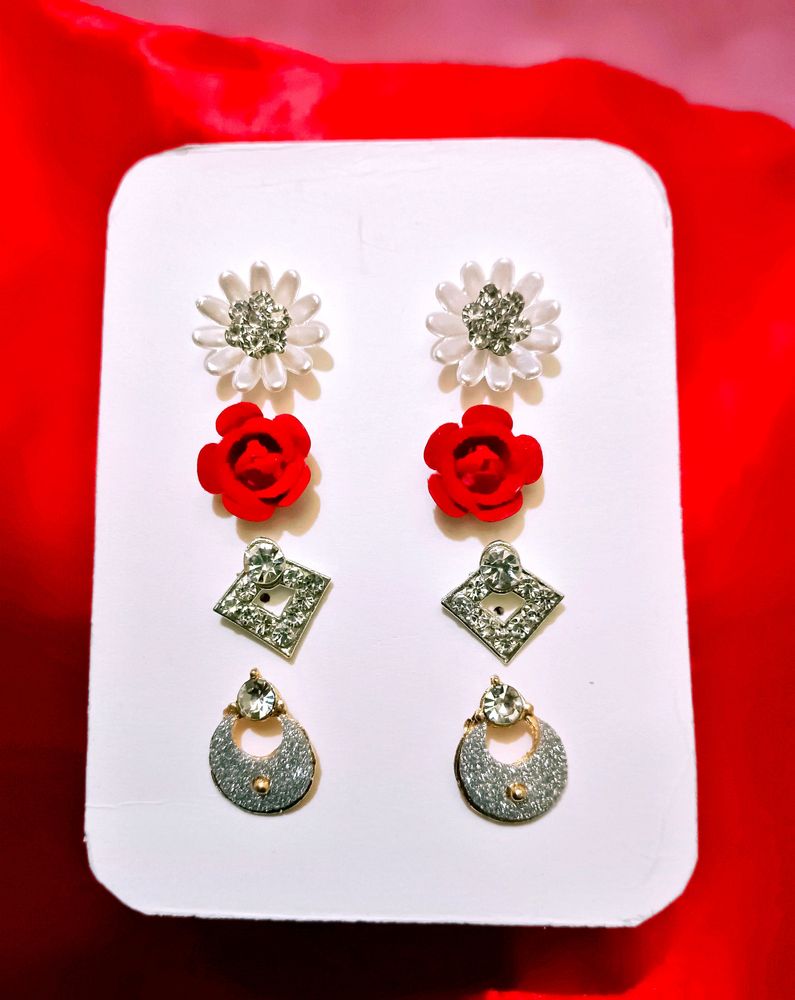 Regular College/Office Earings And Studds Combo