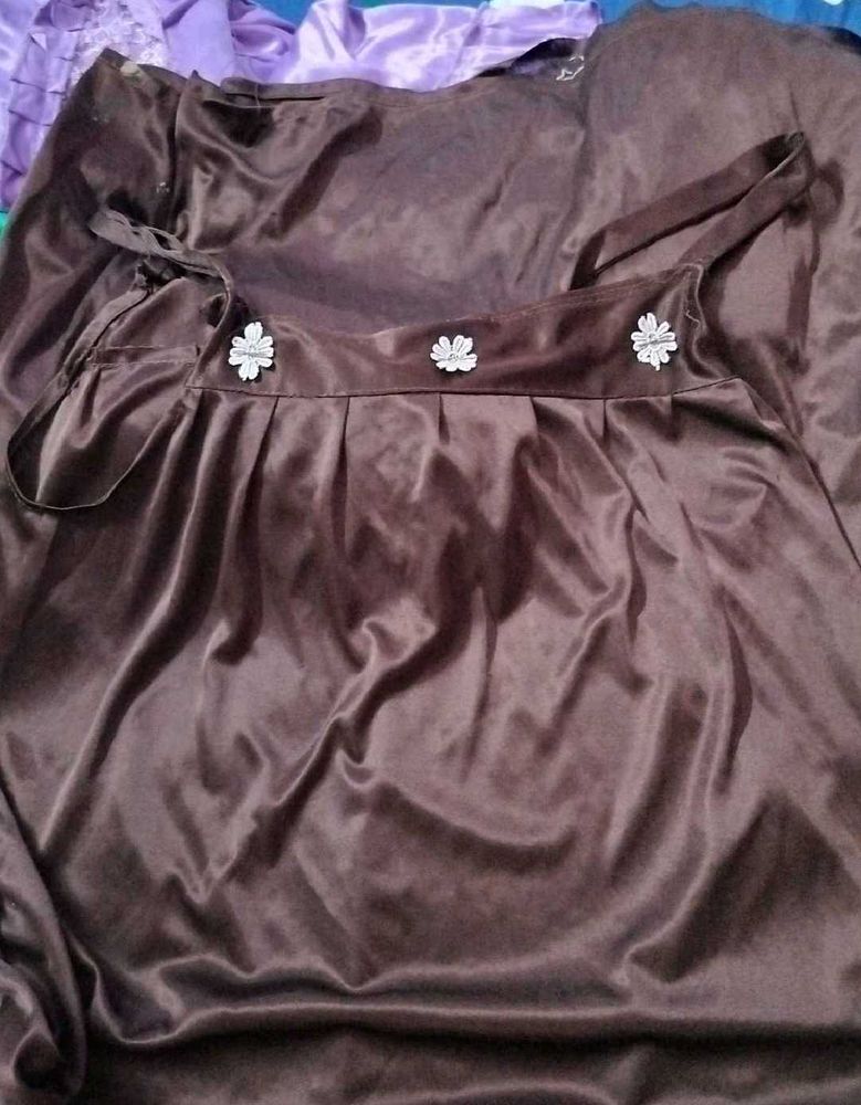 Brown Night Camisole Mid Length 45inc