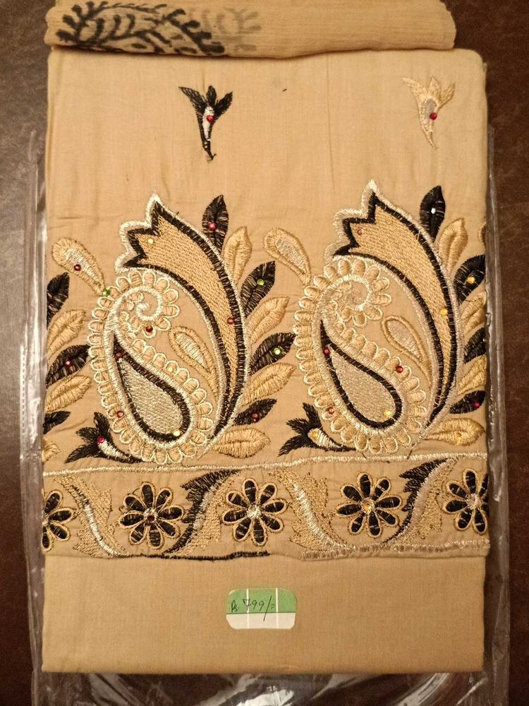 Elegant Embroidered Dress Material