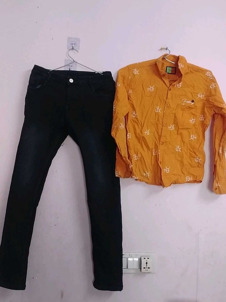 boys,shirt,jeans,not used,jeans waist,26,length,37