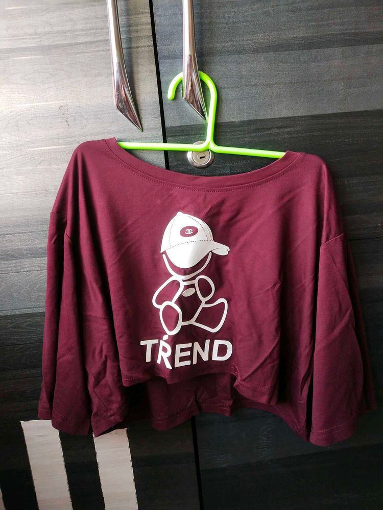 Trendy Graphic Crop Top