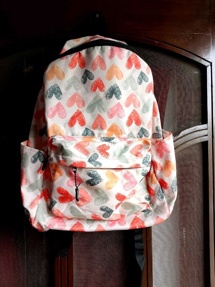 Heart Print Backpack