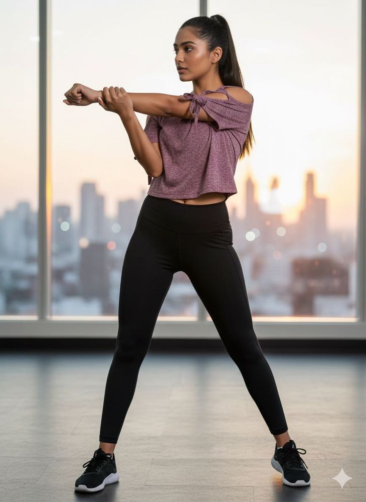 Stylish Mauve Cold Shoulder Top