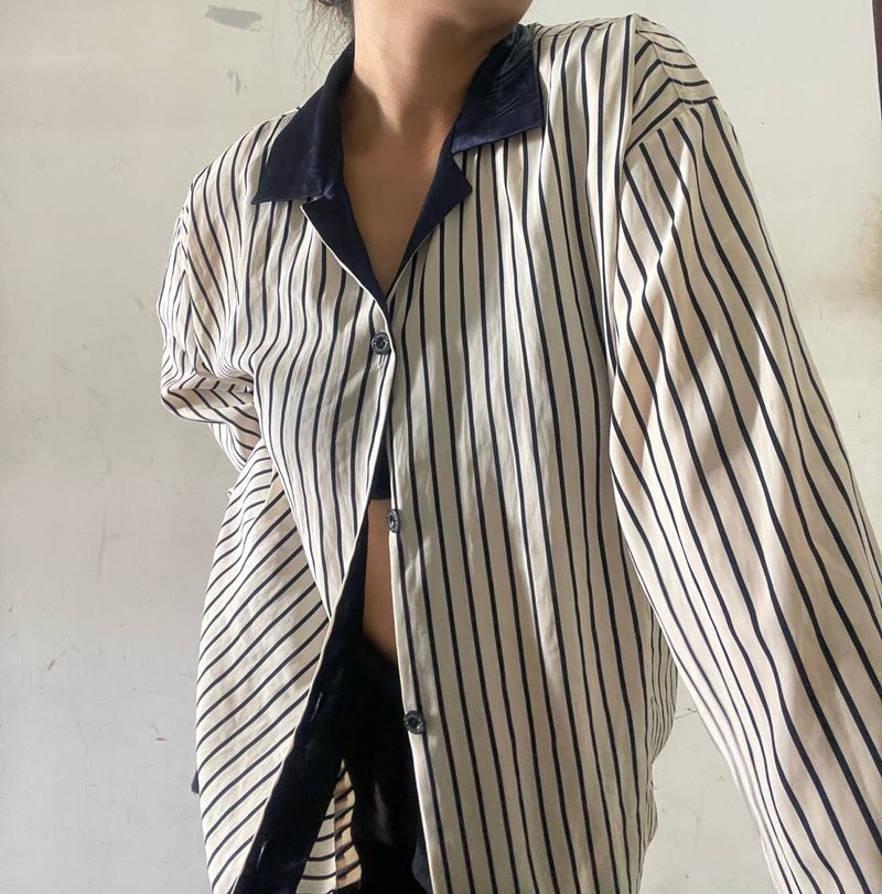 🌈Striped Button-Down Shirt 🎀